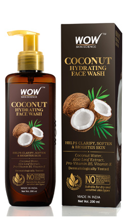 WOW Skin Science Coconut Hydrating Foaming Face Wash With Built In Face Brush